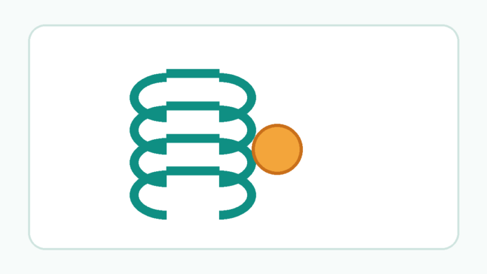 Medical illustration of intestinal intussusception